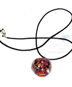 Amethyst Orgone Heart Pendant With Cord