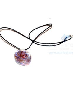 Amethyst Orgone Oval Pendant With Cord