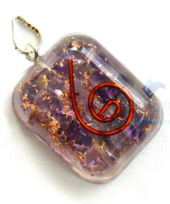Amethyst Orgone Square Pendant