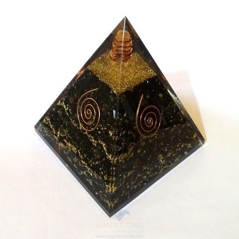 Black Tourmaline Orgone Chakra Pyramid Black Tourmaline Orgone Chakra Pyramid