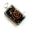 Black Tourmaline Orgone Rectangle Pendant