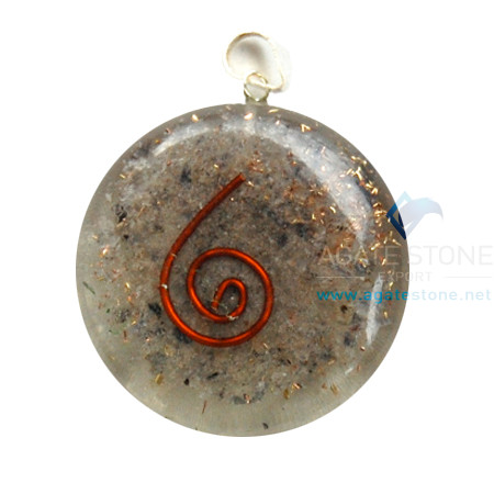 Blue Aventurine Orgone Disc Pendant Blue Aventurine Orgone Disc Pendant