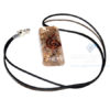 Blue Aventurine Orgone Long Rectangle Pendant With Cord