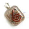 Blue Aventurine Orgone Square Pendant