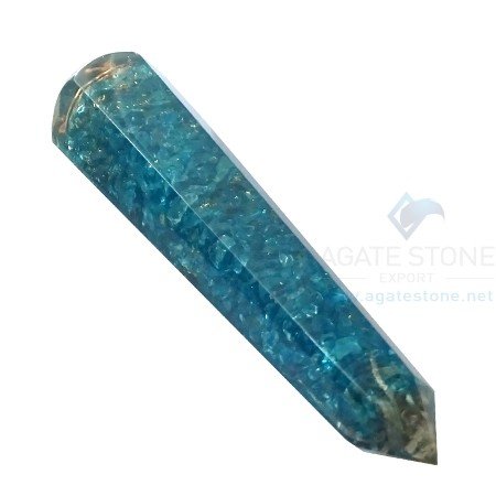 Blue Onyx Orgone Energy Faceted Massage Wands