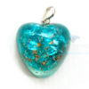 Blue Onyx Orgone Heart Pendant