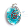 Blue Onyx Orgone Oval Pendant