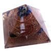Copper Three Layer Orgone Pyramid With Crystals
