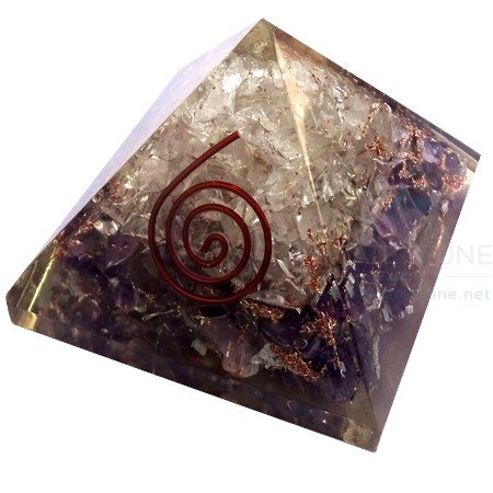 Crystal-Amethyst Orgone Pyramid