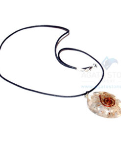 Crystal Orgone Oval Pendant With Cord