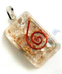 Crystal Orgone Rectangle Pendant