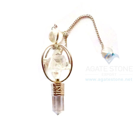 Crystal Quartz Spinning Merkaba Pendulum Crystal Quartz Spinning Merkaba Pendulum