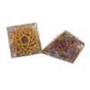 Engraved Crown Chakra Orgone Pyramid