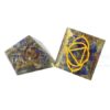 Engraved Throat Chakra Orgone Small Pyramid