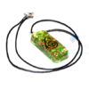 Green Onyx Orgone Long Rectangle Healing Pendant With Cord
