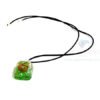 Green Onyx Orgone Square Pendant With Cord