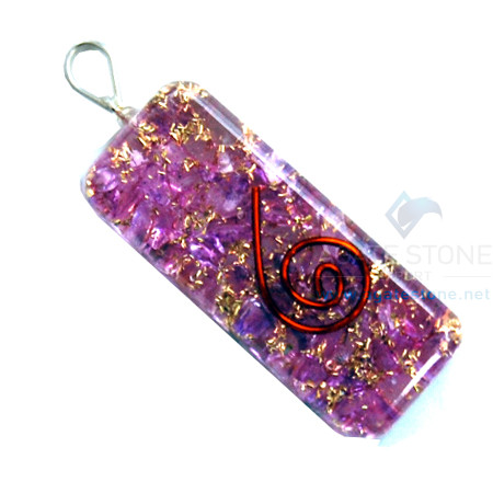 Indigo Onyx Orgone Long Rectangle Pendant Indigo Onyx Orgone Long Rectangle Pendant