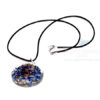 Lapis Lazuli Orgone Disc Pendant With Cord