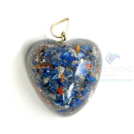 Lapis Lazuli Orgone Heart Pendant