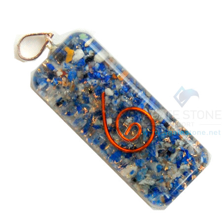 Lapis Lazuli Orgone Long Rectangle Pendant Lapis Lazuli Orgone Long Rectangle Pendant