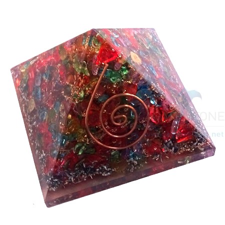 Mix Chakra Onyx Orgone Energy Pyramid Chakra Onyx Orgone Energy Pyramid