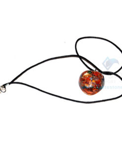Mix Chakra Stone Orgone Heart Pendant With Cord