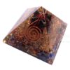 Mix Chakra Stone Orgone Pyramid With Black Toumaline Merkaba Star
