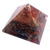 Mix Chakra Stone Orgone Pyramid With Crystal Point