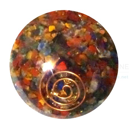 Mix Chakra Stone Orgonite Ball Mix Chakra Stone Orgonite Ball