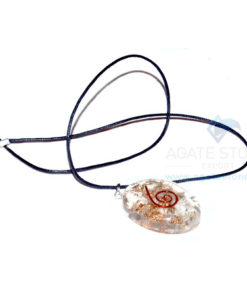 Moon Stone Orgone Oval Pendant With Cord