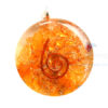 Orange Onyx Orgone Disc Pendant