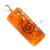 Orange Onyx Orgone Long Rectangle Pendant