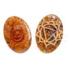 Orgone Engraved Solar Plexus Chakra Oval Cabochon