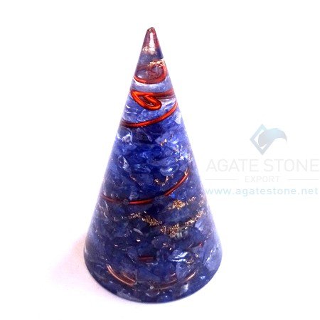 Orgonite Indigo Onyx Energy Cone