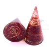 Orgonite Red Jasper Cone With Crystal Point