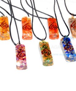 Pipe Chakra Orgone Pendant Set With Cord