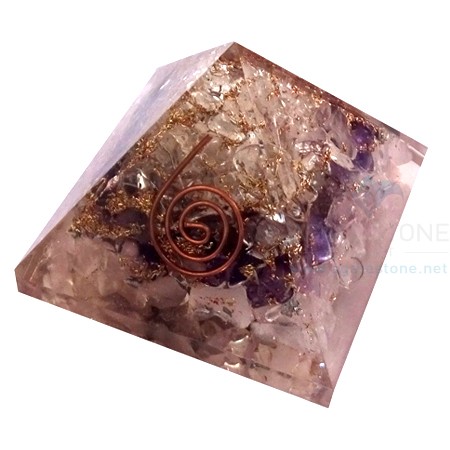 RCA Rose Crystal Amethyst Orgone Energy Pyramid RCA Rose Crystal Amethyst Orgone Energy Pyramid
