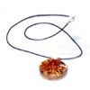 Red Jasper Orgone Disc Pendant With Cord