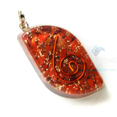 Red Jasper Orgone Eye Pendant Red Jasper Orgone Eye Pendant