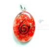 Red Onyx Orgone Oval Pendant