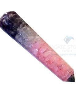 Rose-Crystal-Amethyst Orgone Faceted Massage Wands