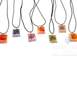 Square Pendant Chakra Set With Cord