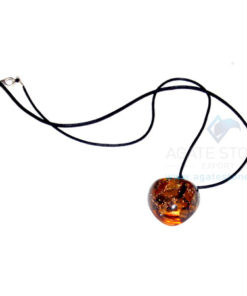 Tiger Eye Orgone Heart Pendant With Cord
