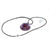 Violet Onyx Orgone Disc Pendant With Cord