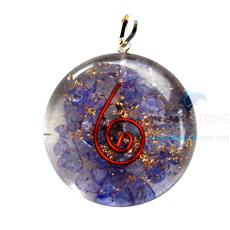 Violet Orgone Disc Pendant Violet Orgone Disc Pendant