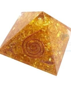 Yellow Onyx Orgone Energy Chakra Pyramid