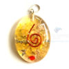 Yellow Onyx Orgone Oval Pendant