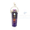Amethyst 7 Chakras Bridge Pendant