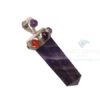 Amethyst Seven Chakra Collet Pendant