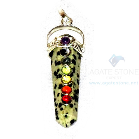 Dalmatian Seven Chakras Bridge Pendant Dalmatian Seven Chakras Bridge Pendant